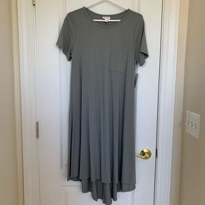 LuLaRoe Carly Dress: S Solid Gray
